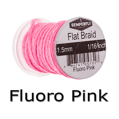 Semperfli Flat Braid Fluoro Pink