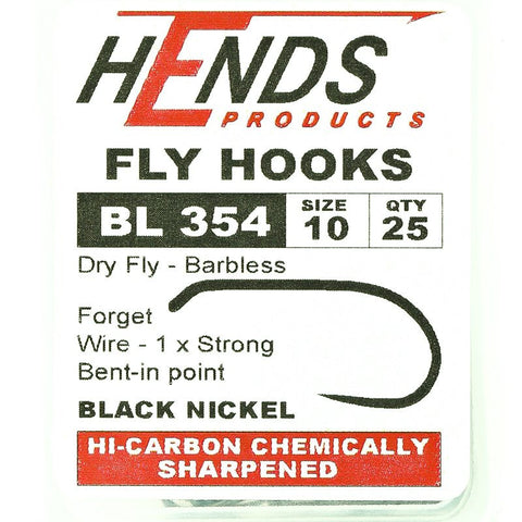 Hends BL 354 Barbless Dry and Nymph Hooks