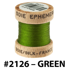 2126 - GREEN Ephemera Silk Au Ver a Soie
