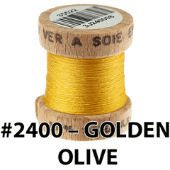 2400 - GOLDEN OLIVE Ephemera Silk Au Ver a Soie