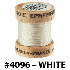 4096 - WHITE Ephemera Silk Au Ver a Soie