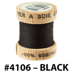 4106 - BLACK Ephemera Silk Au Ver a Soie