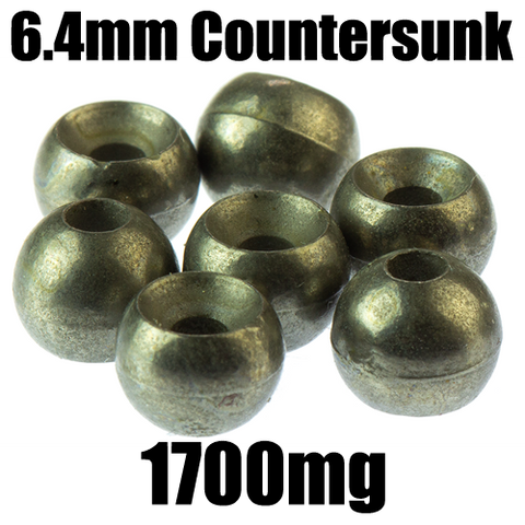 Tungsten countersunk beads 6.4mm
