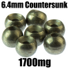 Extra Large 6.4mm Countersunk Tungsten Beads