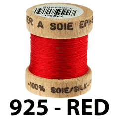 925 - RED Ephemera Silk Au Ver a Soie