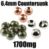 Extra Large 6.4mm Countersunk Tungsten Beads