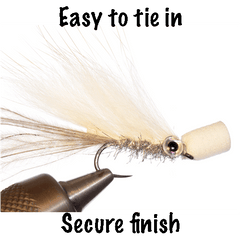 Fly tied with 3D Holographic Fish Eyes with Tab