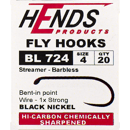Hends BL 724 Streamer Barbless Hooks