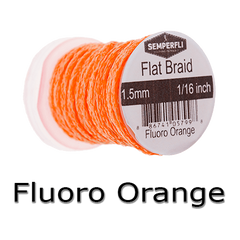 Semperfli Flat Braid Fluoro Orange