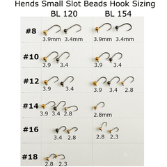 Hends Small slot bead size guide