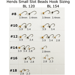 Hends Small slot bead size guide
