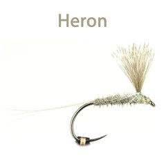 Sparse Hackle Parachutes, heron