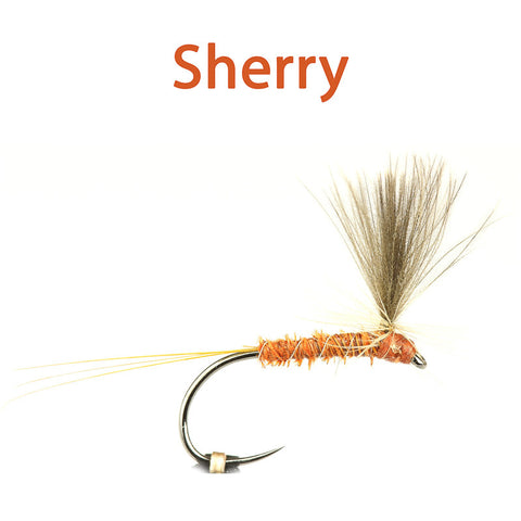 Sparse Hackle Parachutes, sherry