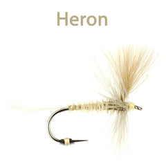 CDC Winged Hackled Dries, heron