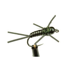 Black Glass rubber leg nymph by Jonathan Hoyle