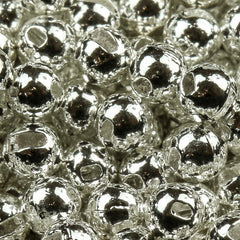 Small slot tungsten beads silver coated