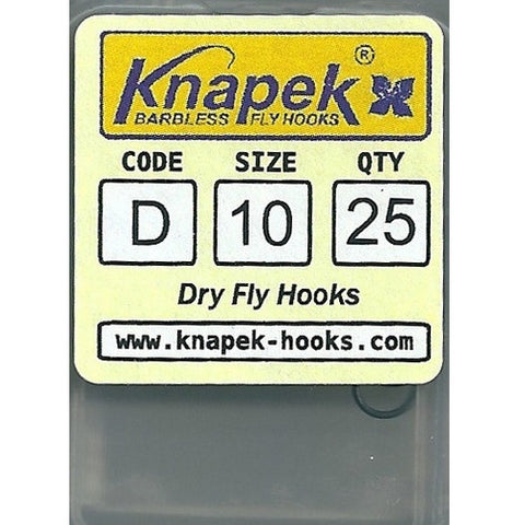 Knapek Dry Fly Barbless Hooks