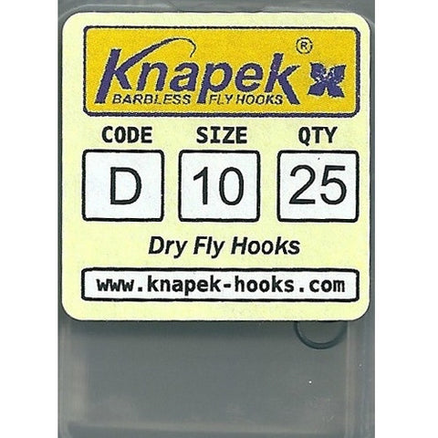Knapek Dry Fly Barbless Hooks