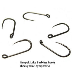 Knapek barbless lake hooks