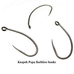 knapek barbless pupa hooks
