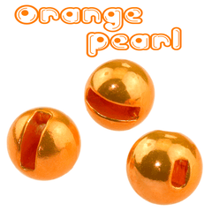 Orange Pearl Metallic Small Slot Tungsten Beads