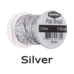Semperfli Flat Braid Silver