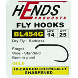Hends Barbless Dry Fly Hooks BL 454G