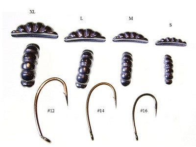 Tungsten Shrimp hook size guide